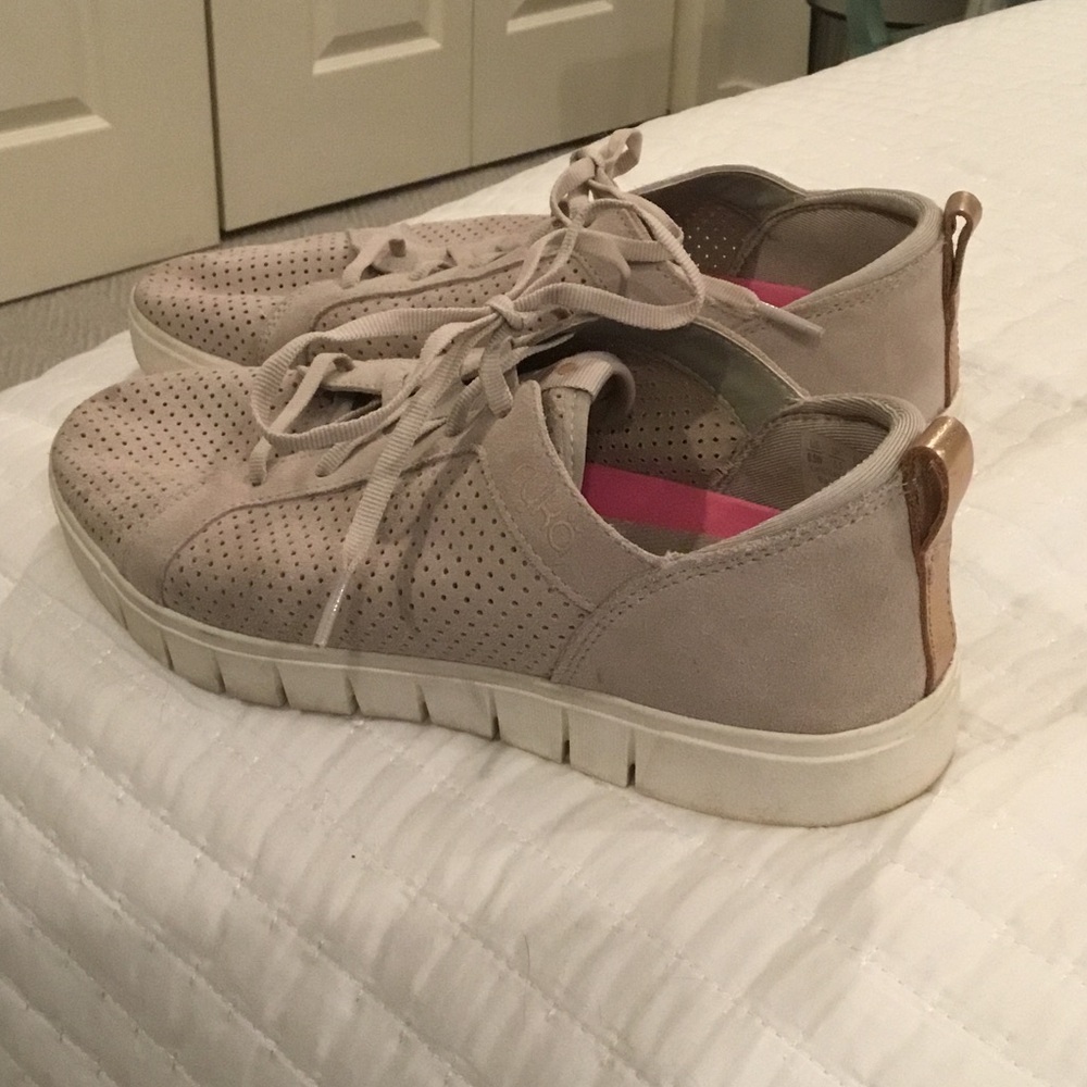 Ryka Taupe Beige Suede Sneakers sz 8.5 wide
